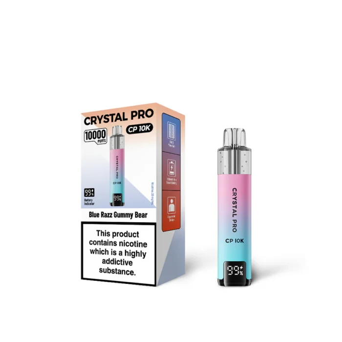 Crystal Pro CP 10K Prefilled Pod Kit Blue Razz Gummy Bear | Guardian Vape Shop