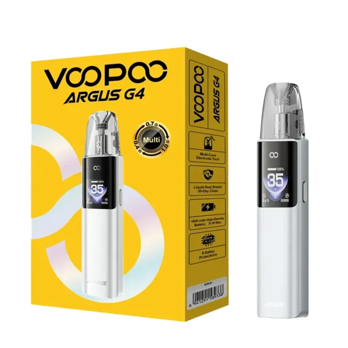 Silver Voopoo Argus G4 Vape Kit