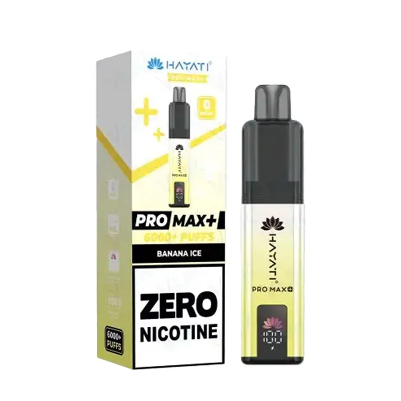 Hayati Pro Max 6K 0 Nicotine Banana Ice Kit