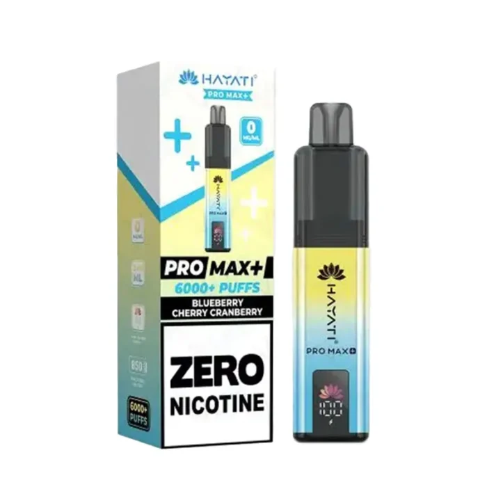 Hayati Pro Max 6K 0 Nicotine Blueberry Cherry Cranberry Kit