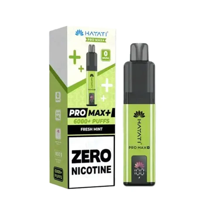 Hayati Pro Max 6K 0 Nicotine Fresh Mint Kit