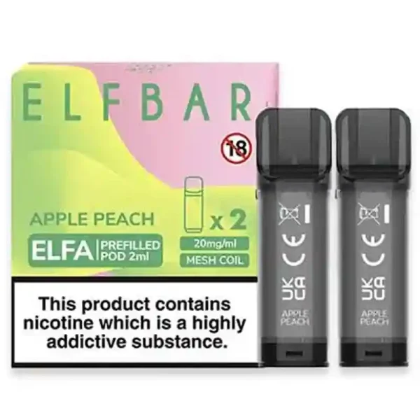 ElfBar Elfa Pods Vape Prefilled E-Liquid Apple Peach | Guardian Vape Shop