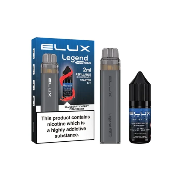 Elux Legend Prime 5000 Puffs Disposable Blueberry Cherry Cranberry | Guardian Vape Shop