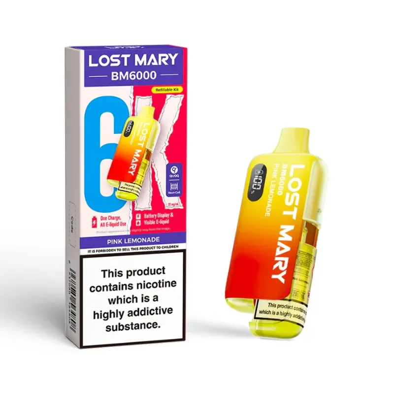 Lost Mary BM6000 6k Puff Pod Kit Pink Lemonade | Guardian Vape Shop